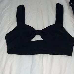 Zara black crop top